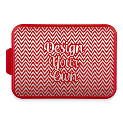 Design Your Own Aluminum Baking Pan with Red Lid