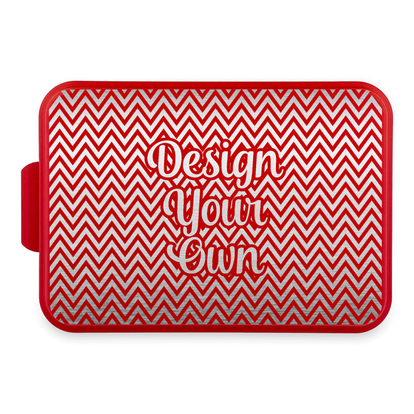 Design Your Own Aluminum Baking Pan with Red Lid