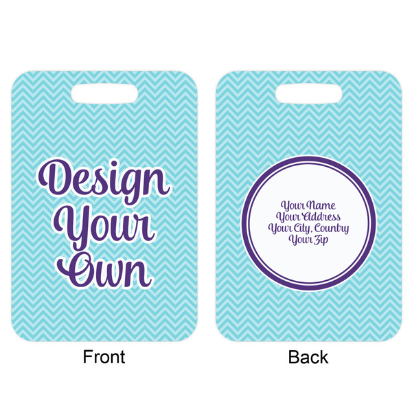 Design Your Own Aluminum Luggage Tag (Front + Back)