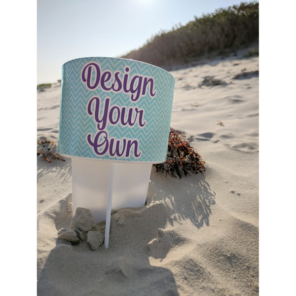 Design Your Own Beach Spiker white on beach with sand