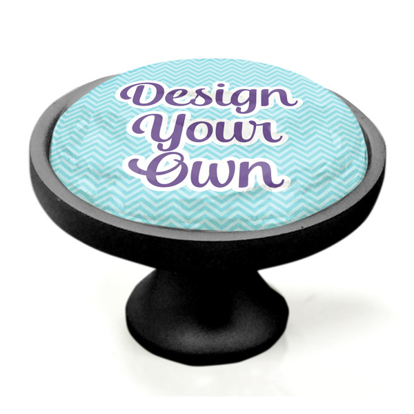 Design Your Own Black Custom Cabinet Knob (Side)