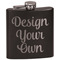 Design Your Own Black Flask - Engraved Front