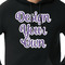 Design Your Own Black Hoodie on Model - CloseUp