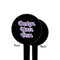 Design Your Own Black Plastic 4" Food Pick - Round - Single Sided - Front & Back