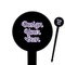 Design Your Own 6" Round Plastic Food Picks - Black - Single-Sided
