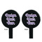 Design Your Own Black Plastic 7" Stir Stick - Double Sided - Round - Front & Back