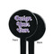 Design Your Own Black Plastic 7" Stir Stick - Single Sided - Round - Front & Back