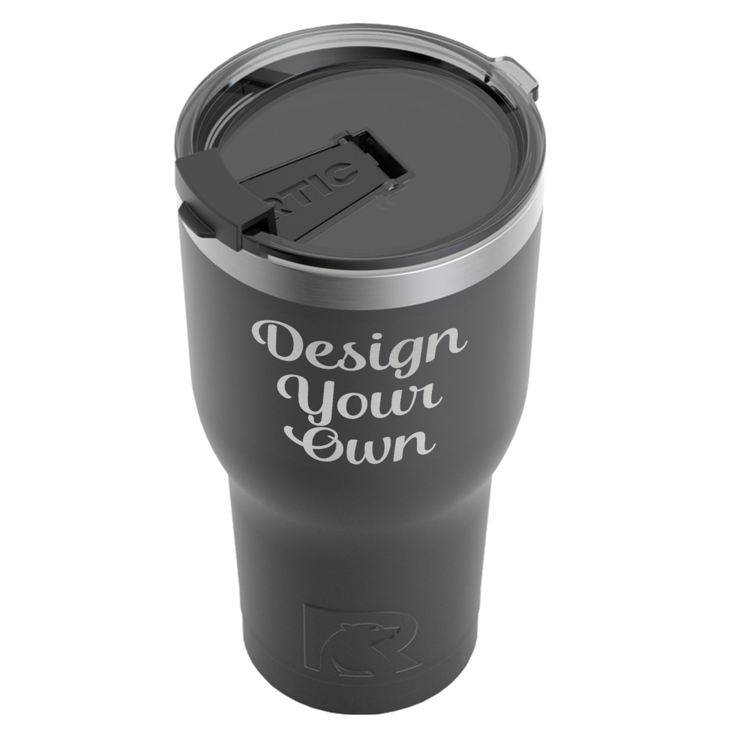 Design Your Own RTIC Tumbler Black Engraved Front & Back