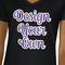 Design Your Own Black V-Neck T-Shirt on Model - CloseUp