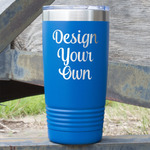 Design Your Own 20 oz Stainless Steel Tumbler - Royal Blue - Double-Sided