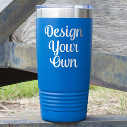 20 oz Stainless Steel Tumbler - Royal Blue - Single-Sided