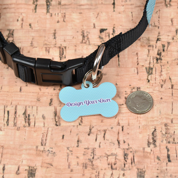 Design Your Own Bone Shaped Dog ID Tag - Small - In Context
