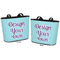 Design Your Own Bucket Totes w/ Genuine Leather Trim - Large - Front and Back - Apvl