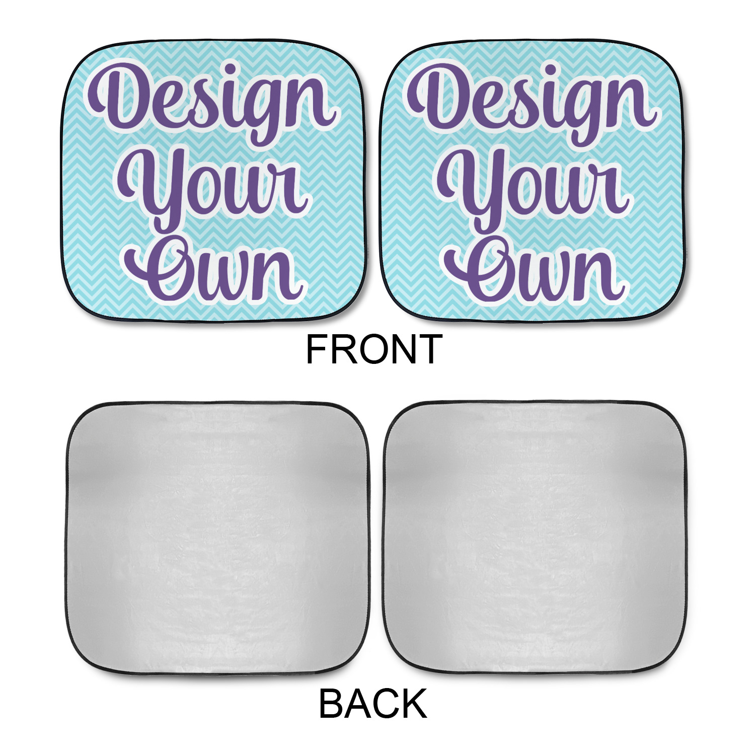 Design Your Own Car Sun Shade Two Piece YouCustomizeIt