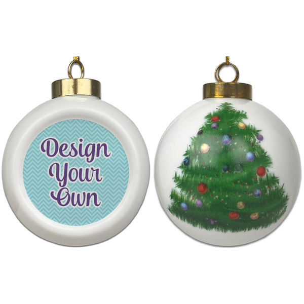 Design Your Own Ceramic Christmas Ornament - X-Mas Tree (APPROVAL)