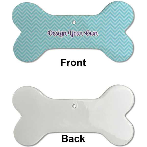Design Your Own Ceramic Flat Ornament - Bone Front & Back Single Print (APPROVAL)