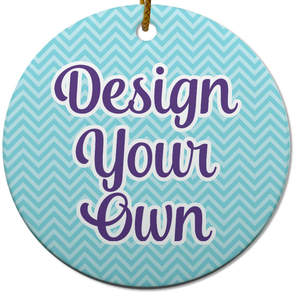 Design Your Own Ceramic Flat Ornament - Circle (Front)