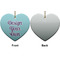 Design Your Own Ceramic Flat Ornament - Heart Front & Back (APPROVAL)
