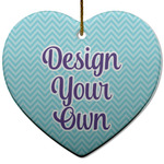 Design Your Own Heart Ceramic Ornament