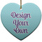 Design Your Own Ceramic Flat Ornament - Heart (Front)