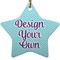 Design Your Own Ceramic Flat Ornament - Star (Front)