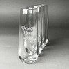 Champagne Flutes - Stemless - Laser Engraved - Set of 4