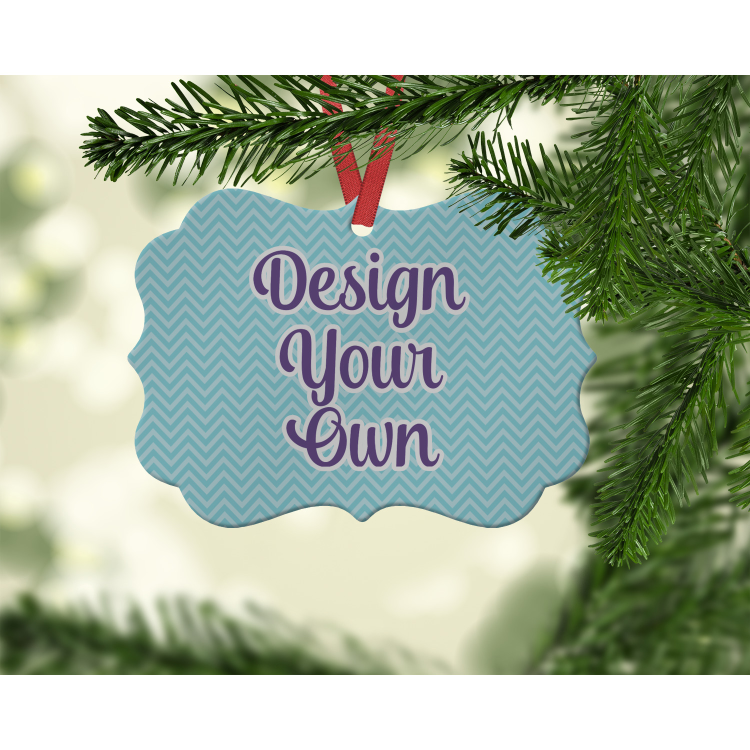 Design Your Own Metal Frame Ornament DoubleSided YouCustomizeIt