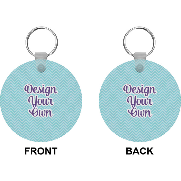 Design Your Own Circle Keychain (Front + Back)