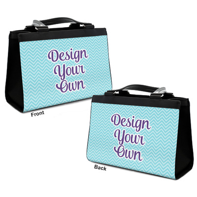 Design Your Own Classic Tote Purse w/ Leather Trim - Front & Back - YouCustomizeIt