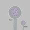 Design Your Own Clear Plastic 7" Stir Stick - Round - Front & Back