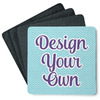 Square Rubber Backed Coasters - Set of 4