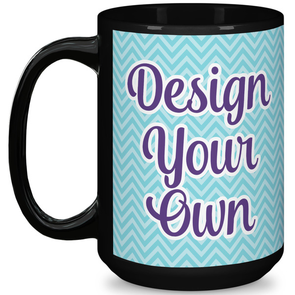 Design Your Own 15 oz Coffee Mug - Black