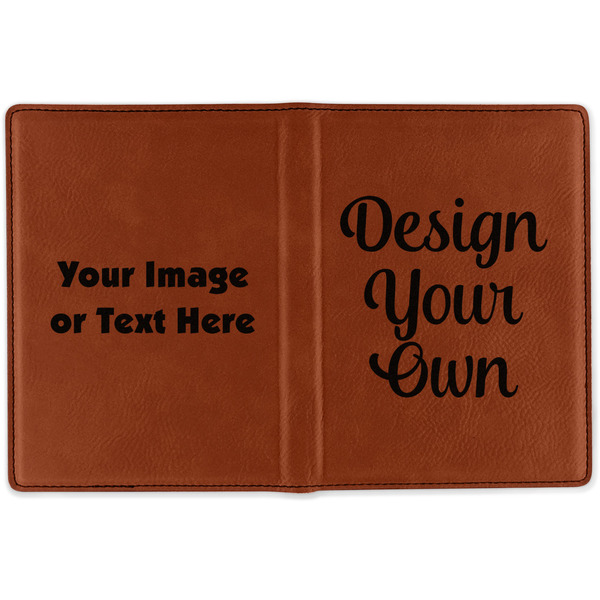 Design Your Own Cognac Leather Passport Holder Outside Double Sided - Apvl