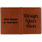 Design Your Own Cognac Leather Passport Holder Outside Double Sided - Apvl