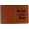 Design Your Own Cognac Leather Passport Holder Outside Single Sided - Apvl
