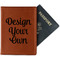 Design Your Own Cognac Leather Passport Holder With Passport - Main
