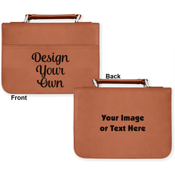 Design Your Own Cognac Leatherette Bible Covers - Large Double Sided Apvl