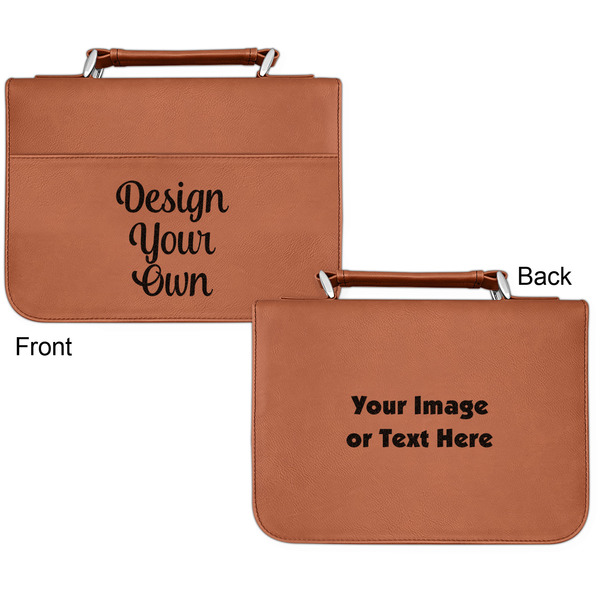 Design Your Own Cognac Leatherette Bible Covers - Small Double Sided Apvl