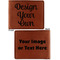 Design Your Own Cognac Leatherette Bifold Wallets - Front and Back