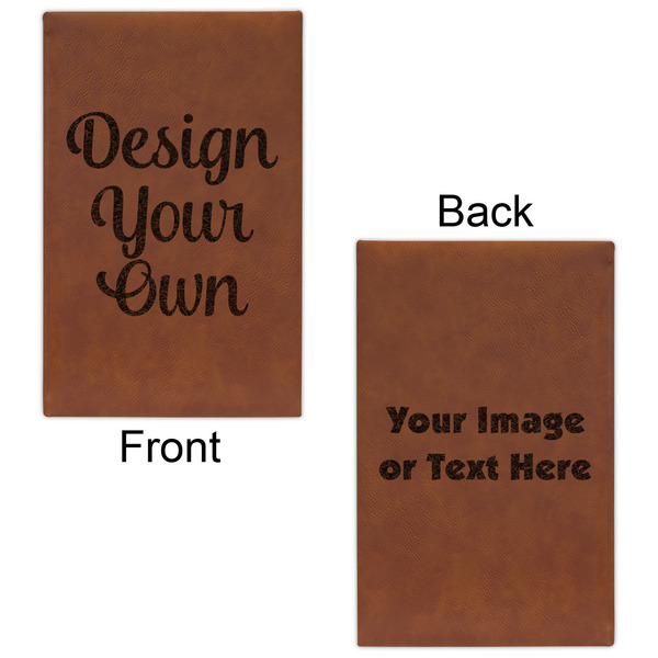 Design Your Own Cognac Leatherette Journal - Double Sided - Apvl