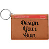 Leatherette Keychain ID Holder - Double-Sided