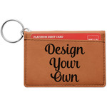 Design Your Own Leatherette Keychain ID Holder - Double-Sided