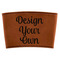 Design Your Own Cognac Leatherette Mug Sleeve - Flat