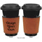Design Your Own Cognac Leatherette Mug Sleeve - Single Sided Apvl
