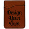 Design Your Own Cognac Leatherette Phone Wallet close up