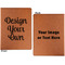 Design Your Own Cognac Leatherette Portfolios with Notepad - Large - Double Sided - Apvl