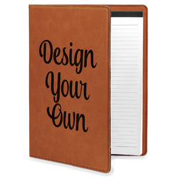 Design Your Own Leatherette Portfolio with Notepad - Large - Double-Sided