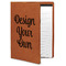 Design Your Own Cognac Leatherette Portfolios with Notepad - Large - Main