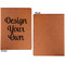 Design Your Own Cognac Leatherette Portfolios with Notepad - Large - Single Sided - Apvl