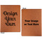 Design Your Own Cognac Leatherette Portfolios with Notepad - Small - Double Sided- Apvl
